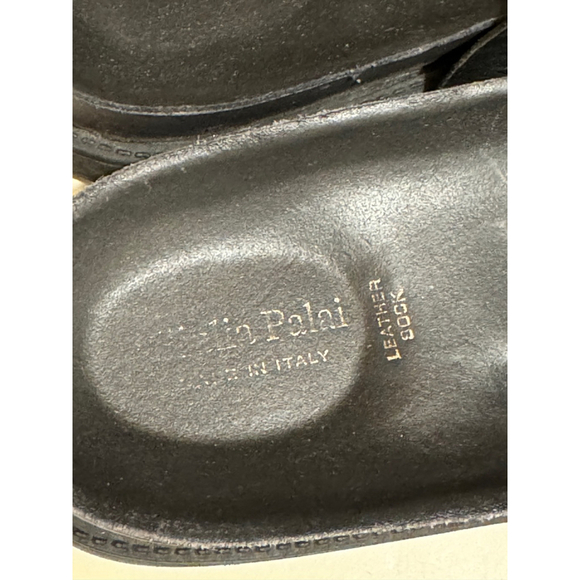 Giulia Palai Women’s Shoes Sandals Black Gold Studded Size 9.5​​​​ - Picture 9 of 9